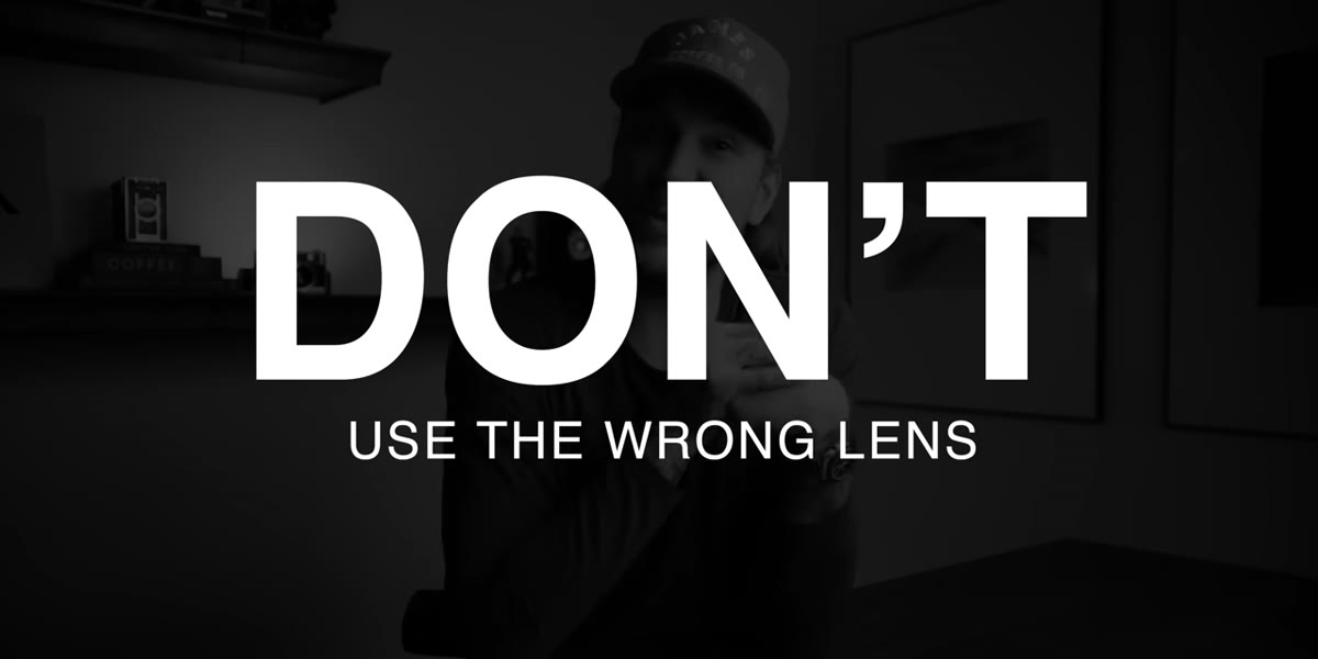 Wrong lens choice distorting product shape and proportion