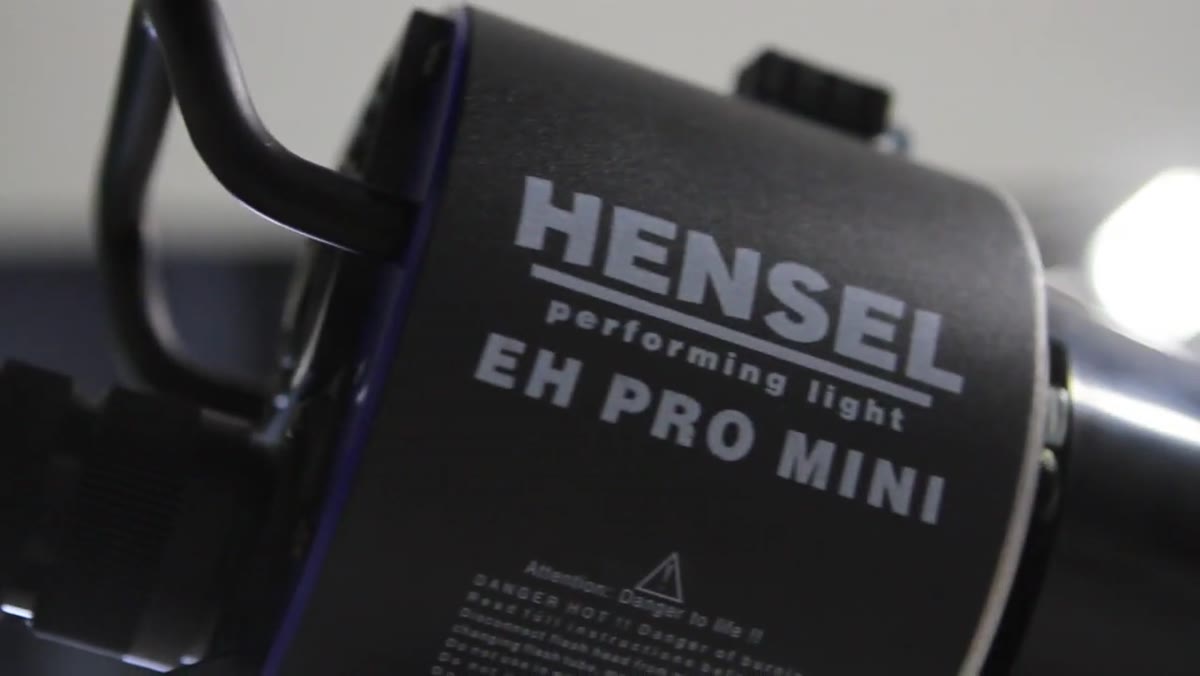 Hensel heads with grid spots positioned for each talent in butterfly pattern