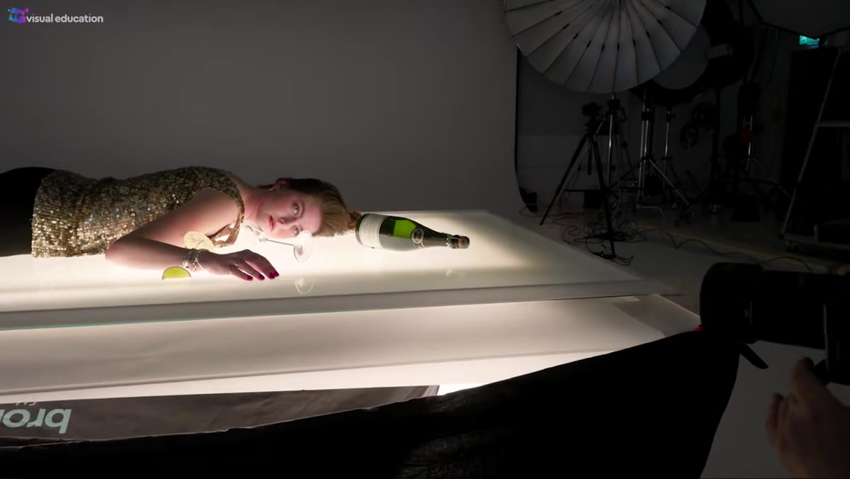 Karl directing model Caris during the live concept shoot