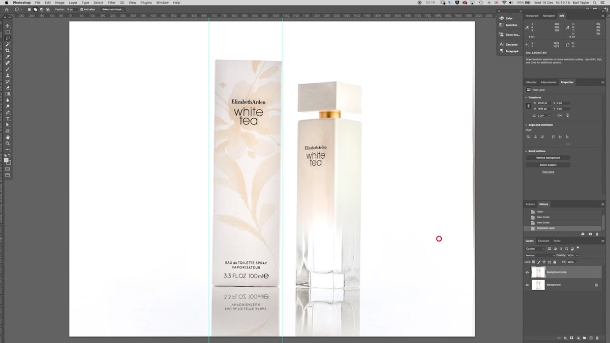 New layer created in Photoshop layers panel