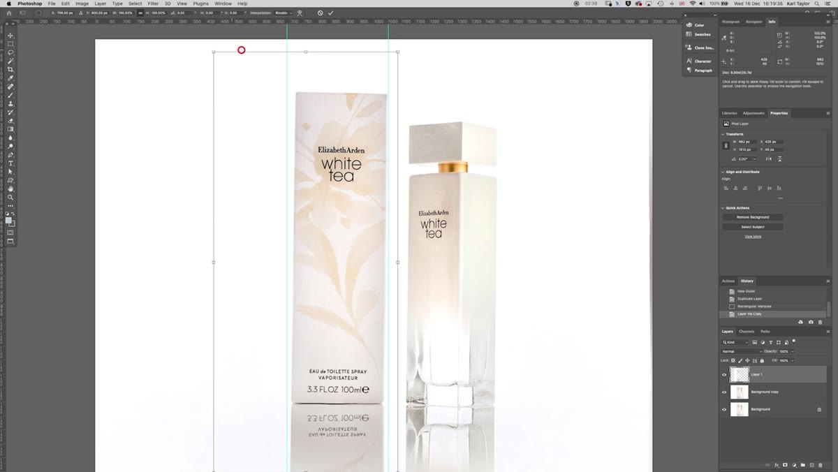 Edit Transform Distort menu path highlighted in Photoshop