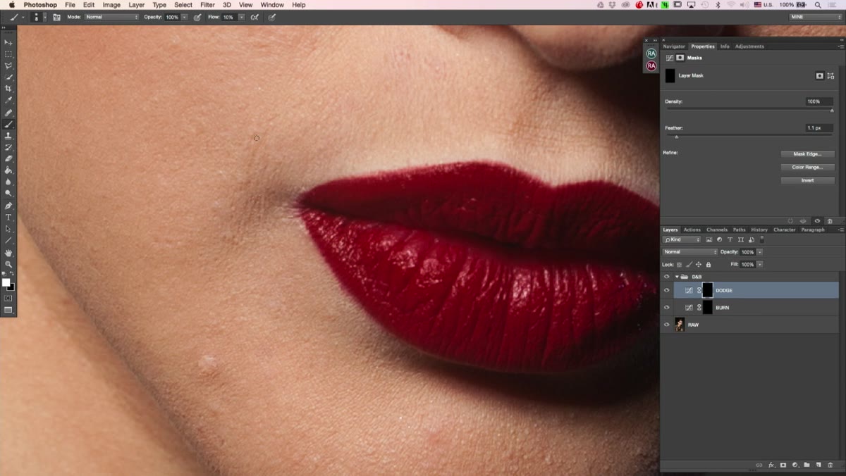 Time-lapse reference showing gradual tonal buildup on flat file