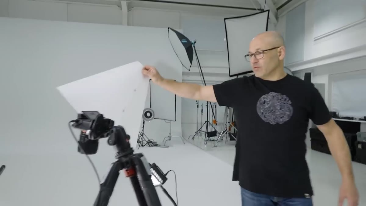 Light cone placed over product with camera shooting through top opening