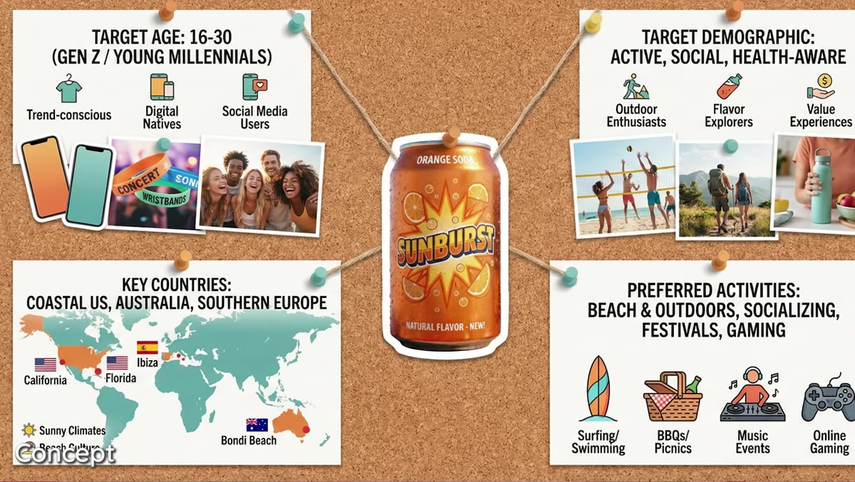 Diagram or discussion of age groups and demographic targeting